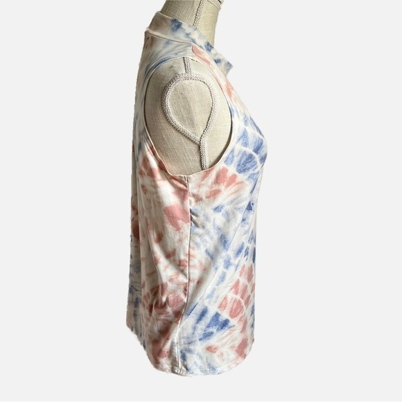 Eye Candy Pink Blue Tie Dye Tank Junior’s Size XL - Picture 2 of 8